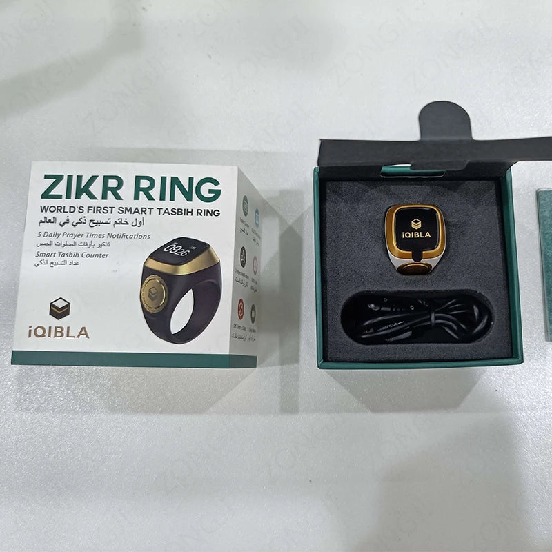 2024 IQibla Smart Zikr Ring Praise Tasbih Tally Electronic Digital