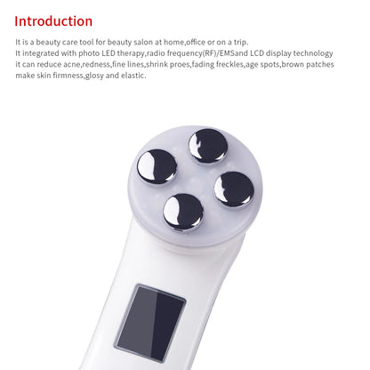 5-IN-1 RF Radio Frequency EMS Electroporation LED Photon Beauty Device