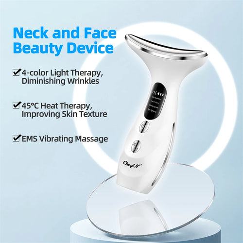 CkeyiN 4 Color Neck Beauty Device EMS Face Lifting Machine Double Chin