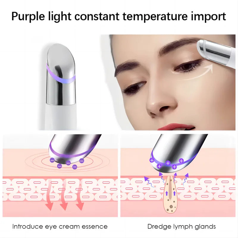 5 In 1 Eye Beauty Device Facial Massager Led Red Light Therapy Wand