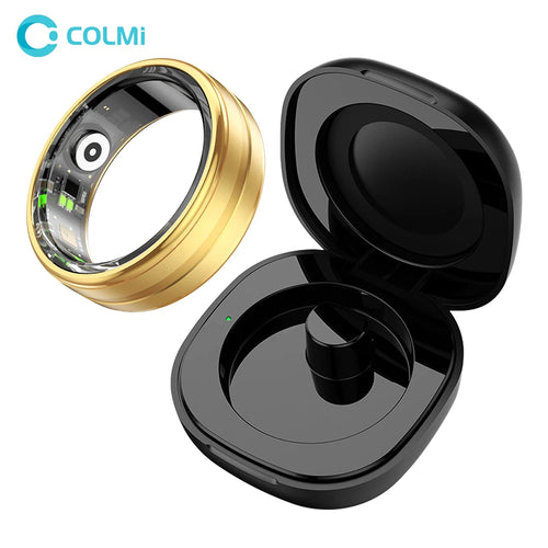 New COLMI R06 Smart Ring with Charging Case for Men Women, Heart Rate