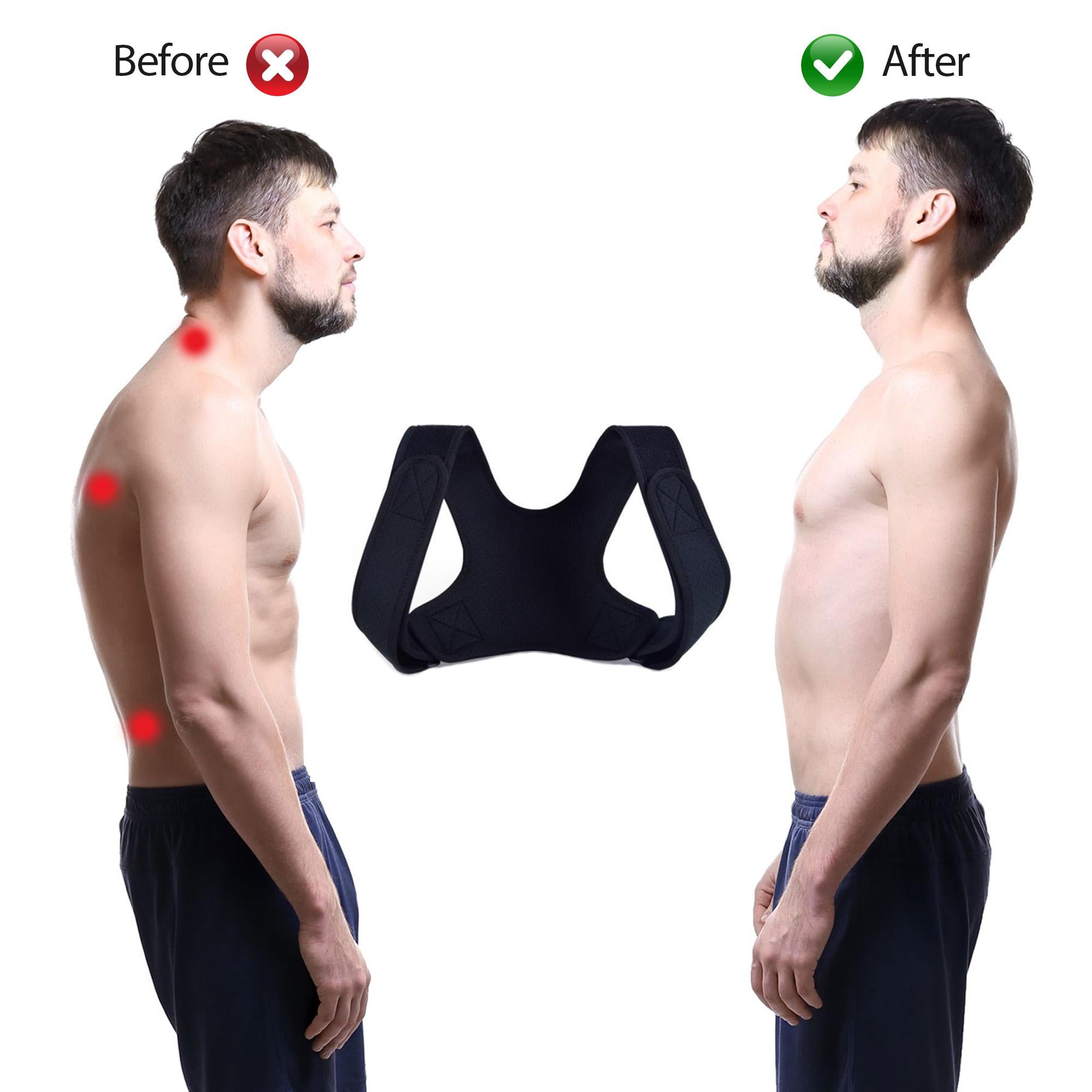 Posture Corrector Men Women Upper Back Pain Brace Clavicle Support