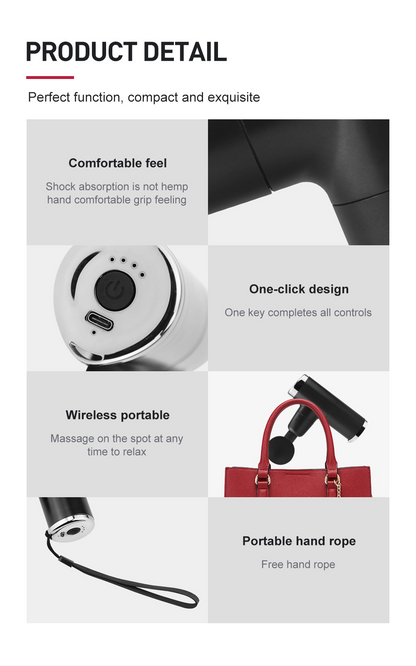 Mini Muscle Massage Gun Body Tissue Massager Fascia Gun