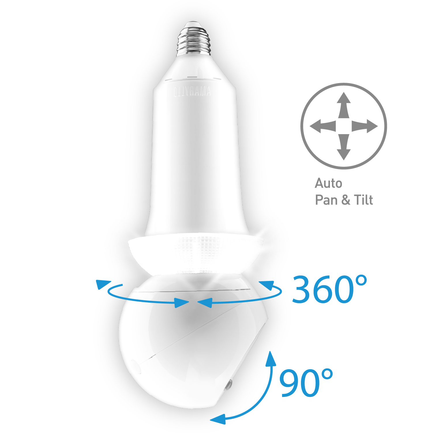 Zeus 360-Degree Indoor Camera - White, AI Detection, Night Vision