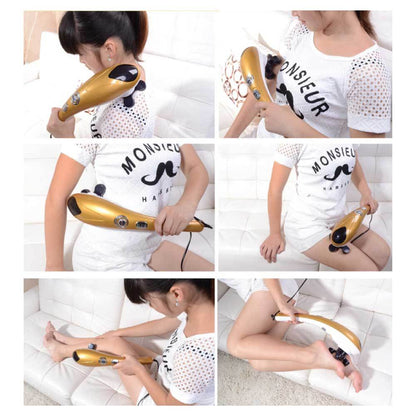 Full Body Handheld Massager Machine Champagne - 6 Massage Heads Neck